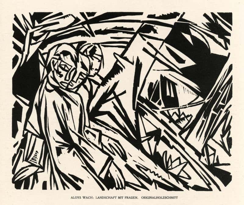 Max Pechstein - "Woman Desired by Man" original woodcut For Sale at 1stDibs