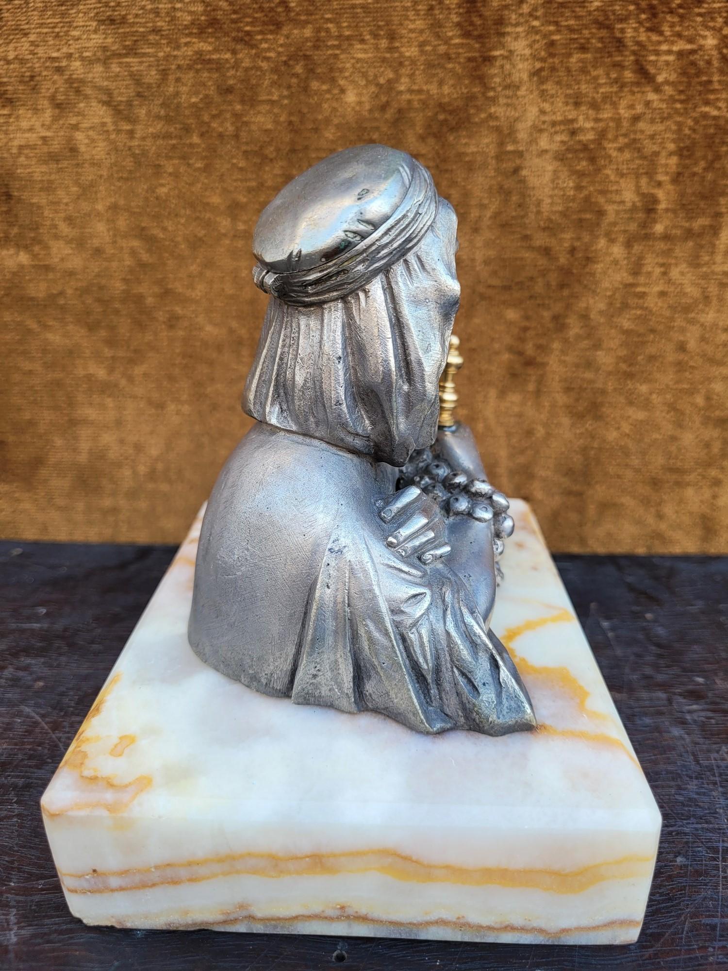 Alp Giroux, versilbertes Bronze-Tintenfass, orientalisch, 19. Jahrhundert im Angebot 5