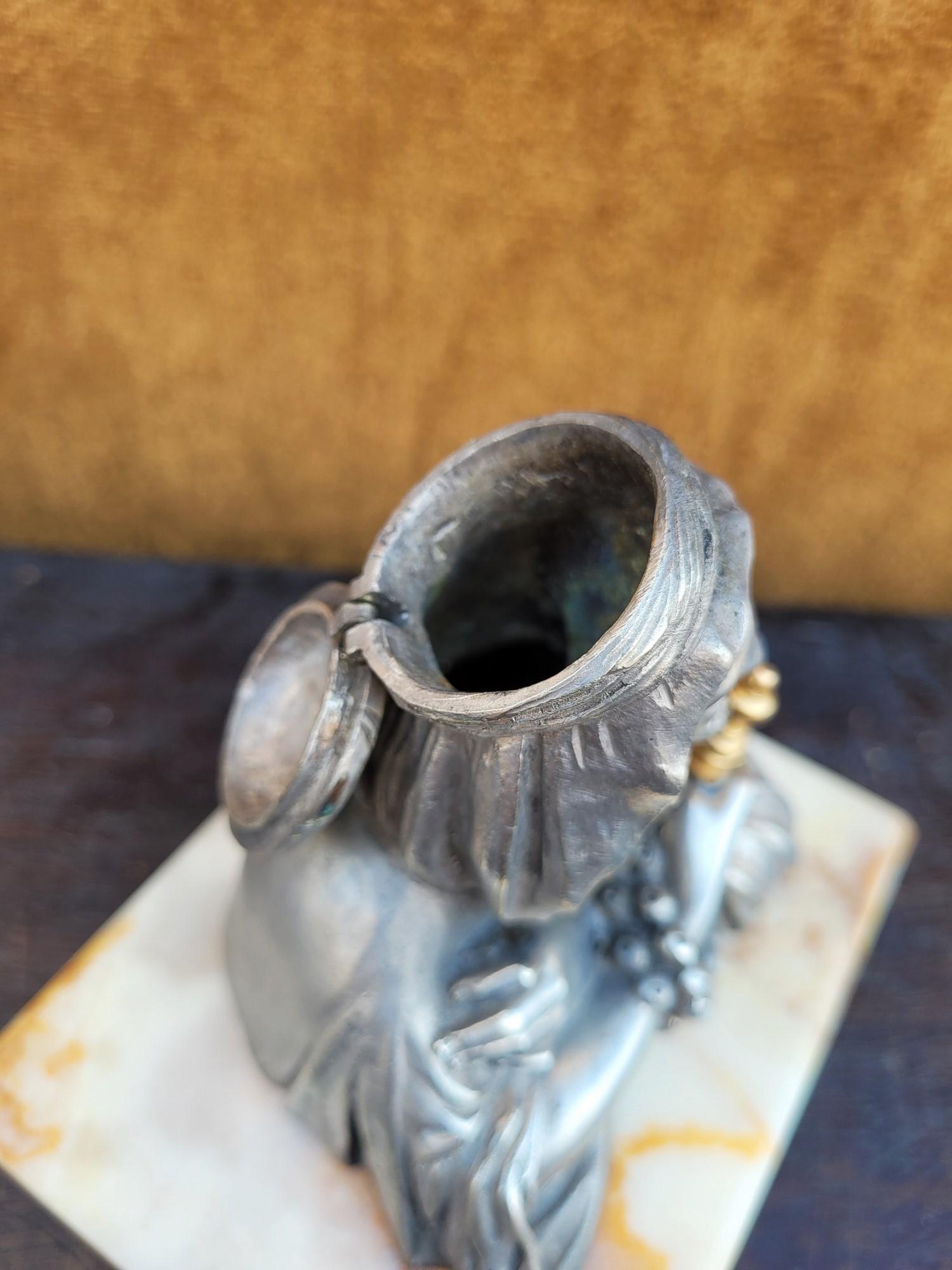 Alp Giroux, versilbertes Bronze-Tintenfass, orientalisch, 19. Jahrhundert im Angebot 7