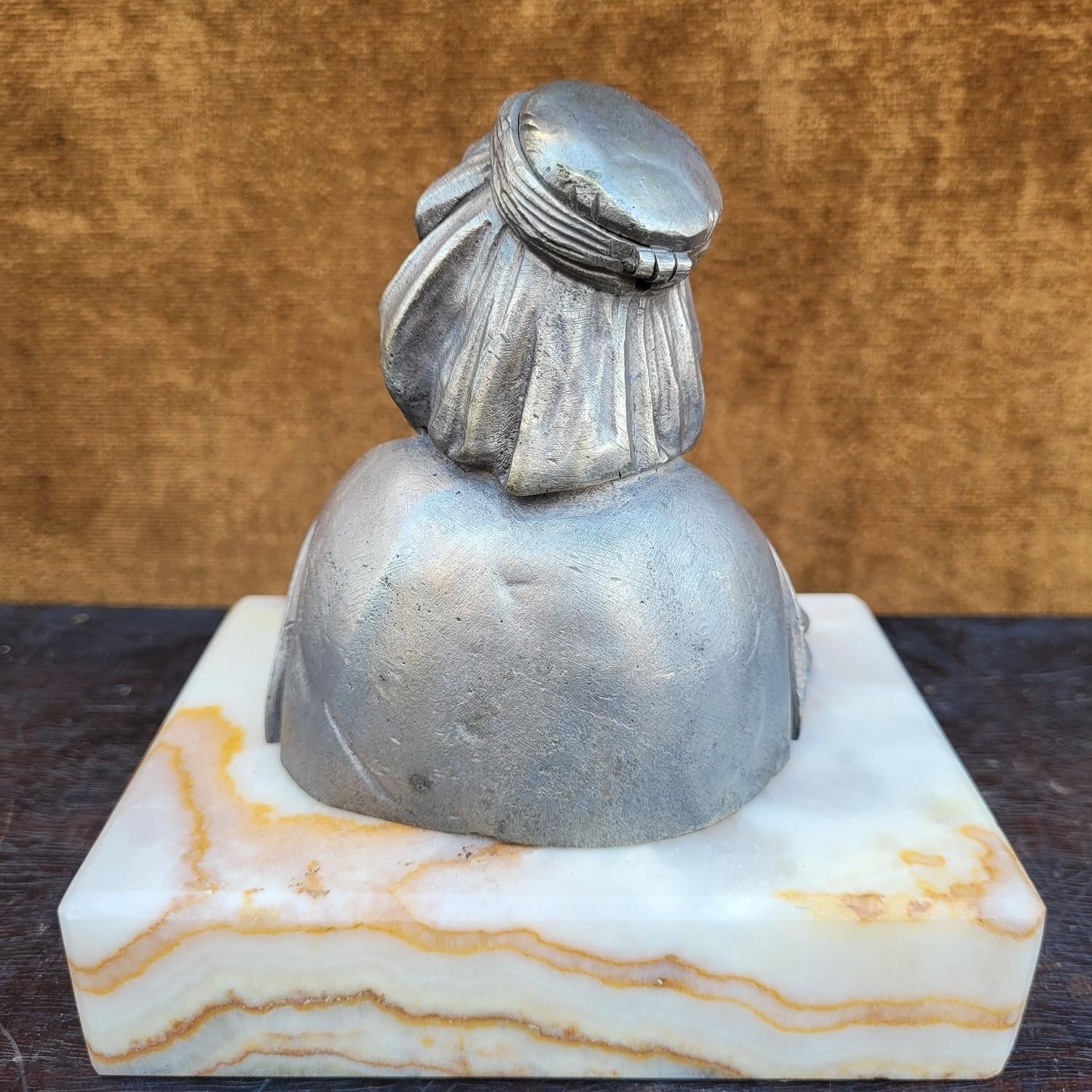 Alp Giroux, versilbertes Bronze-Tintenfass, orientalisch, 19. Jahrhundert im Angebot 3