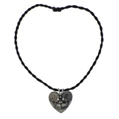 Alp Sagnak Diamond Sapphire Skull Heart Pendant Gold Necklace