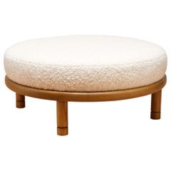 Alpaca Bouclé Moreno Ottoman by Lawson-Fenning