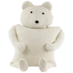 Alpaca Bouclé Polar Bear Buddy Throw Pillow by Christopher Kreiling