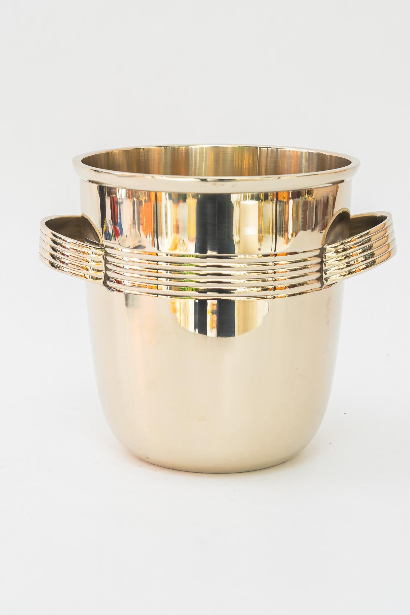 Art Deco Alpaca Champagne Bucket around, 1920s For Sale
