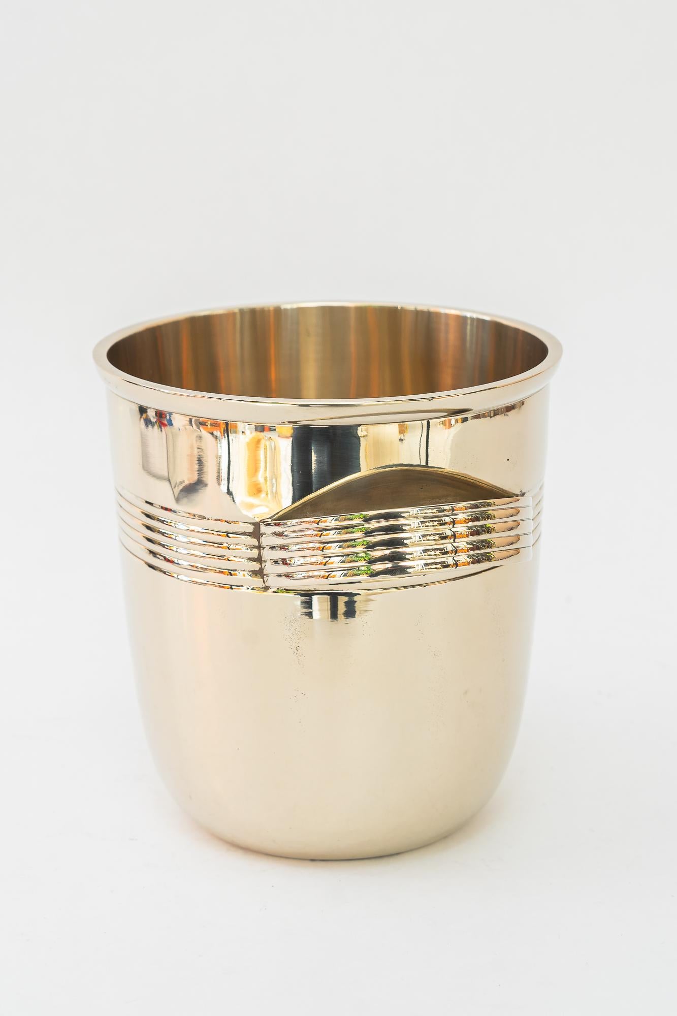 Polished Alpaca Champagne Bucket around, 1920s For Sale