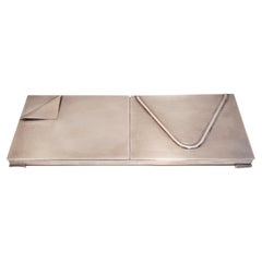 Portacarte in alpaca argento con busta Form A. Silver firmato Spagna