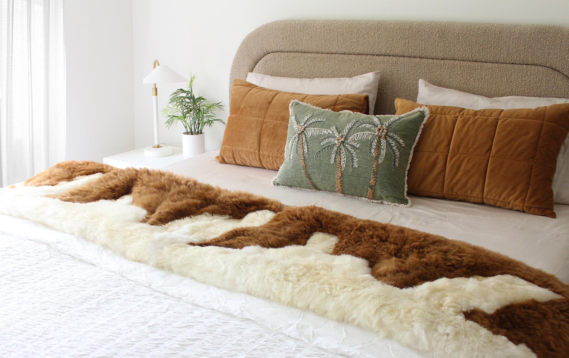 Coloniale spagnolo Coperta in lana d'alpaca - 5x7'  180x210cm Astratto Tan in vendita
