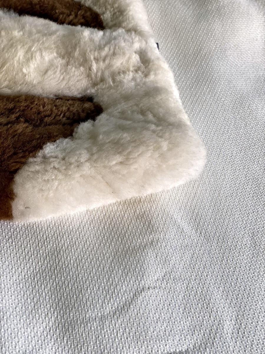 Peruviano Coperta in lana d'alpaca - 5x7'  180x210cm Astratto Tan in vendita