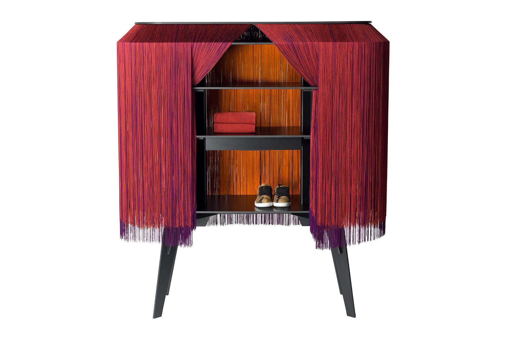 Art nouveau Meuble de bar/meuble de bar alpaga en vente