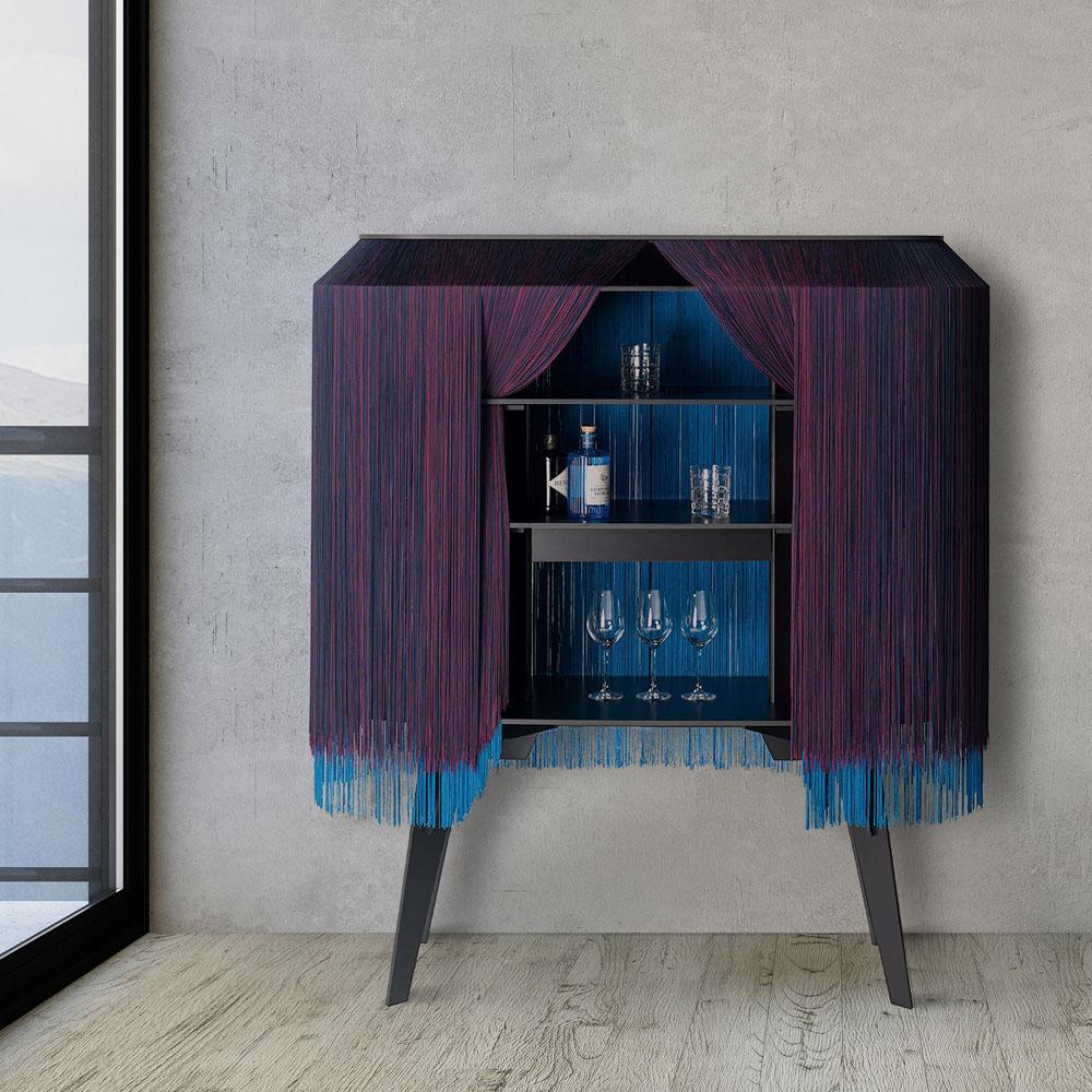 XXIe siècle et contemporain Meuble de bar/meuble de bar alpaga en vente