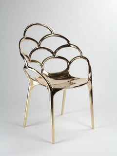 Alpemare Chair in Mirror Polished Cast Bronze by Barberini & Gunnell