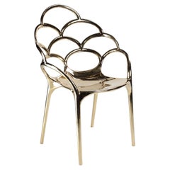 Sedia Alpemare in bronzo fuso lucidato a specchio di Barberini & Gunnell
