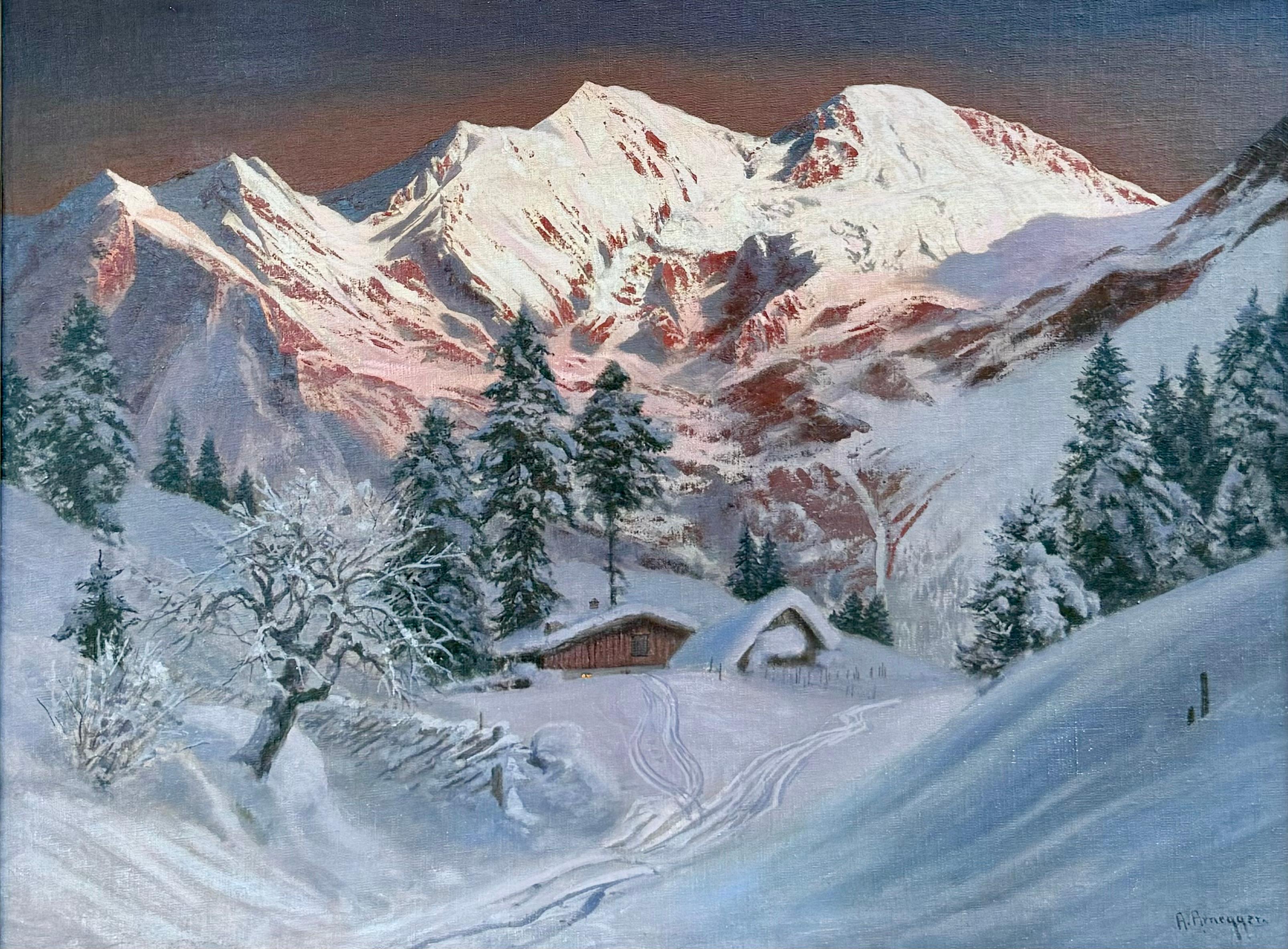 „Alpen Glow in Garmisch, Bayern“ von Alois Arnegger (Deutsch) im Angebot