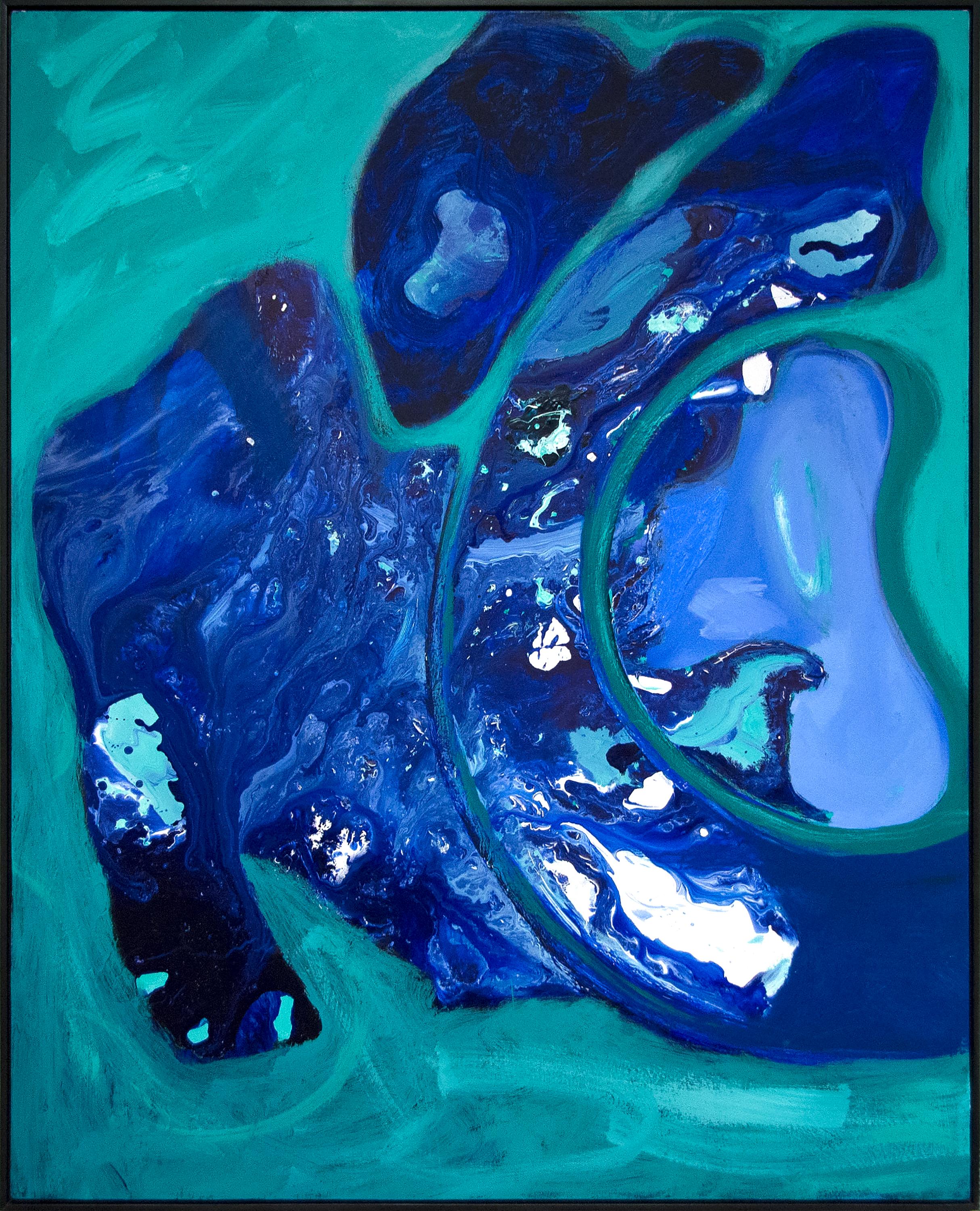 ALPERT, HERB Abstract Painting - Blue Lagoon