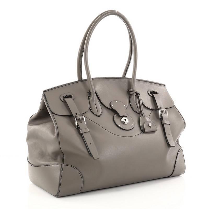 Gray alph Lauren Collection Soft Ricky Handbag Leather 40