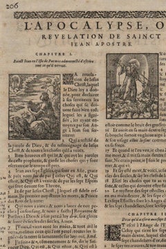 Alpha and Omega, Revelation 1, 1581 French Bible Leaf