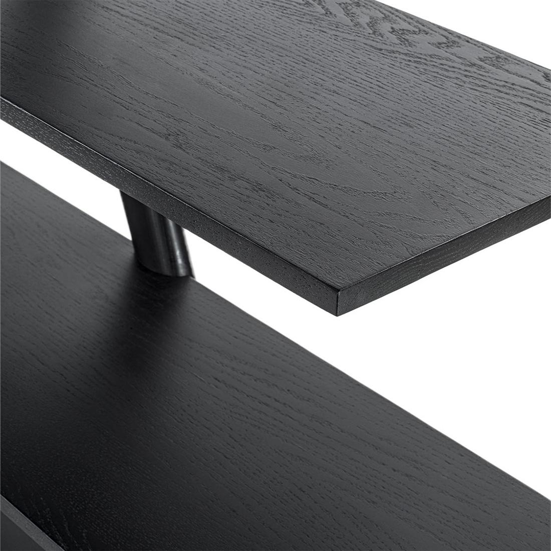 Bibliothèque Alpha en Oak Oak noir en vente 1