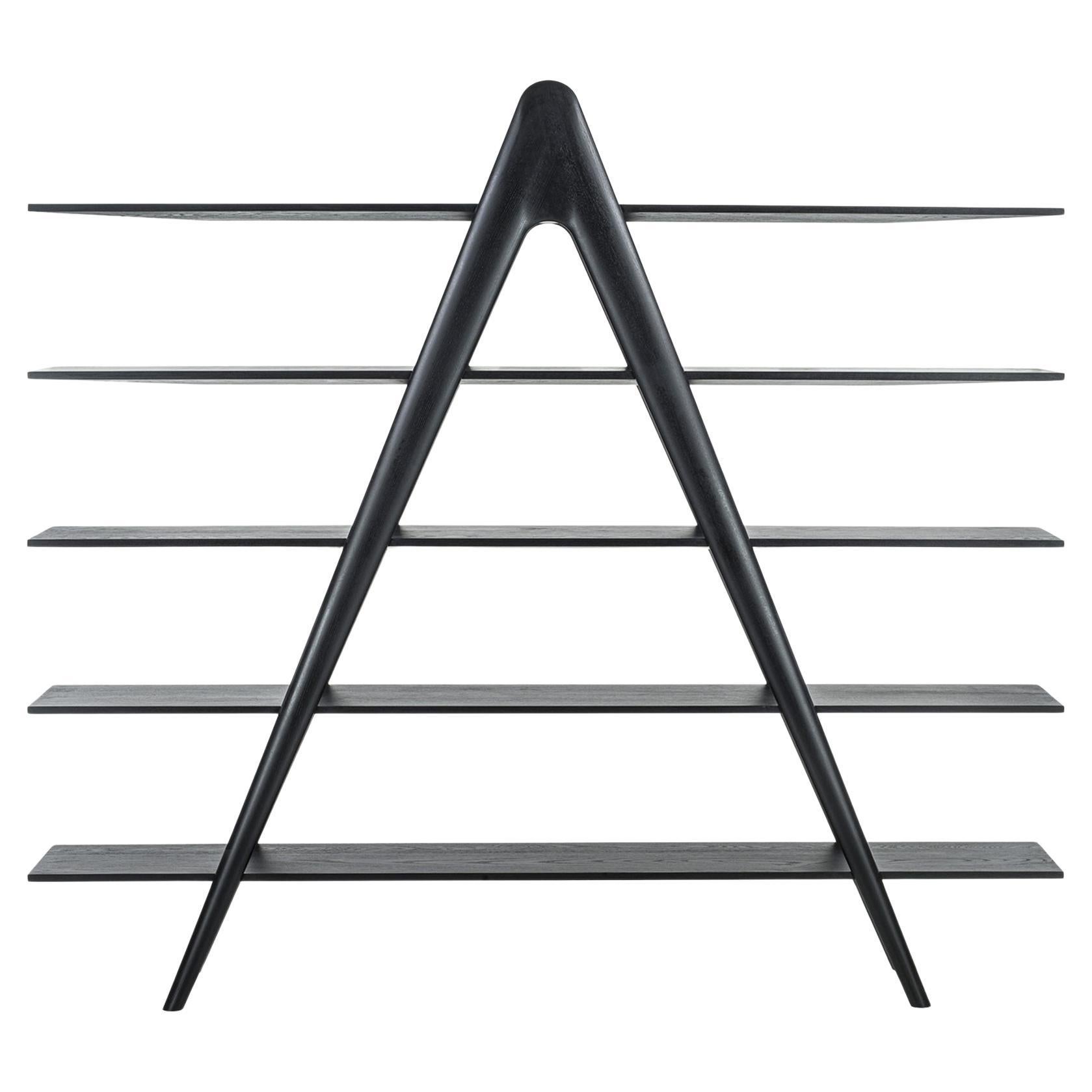 Bibliothèque Alpha en Oak Oak noir en vente