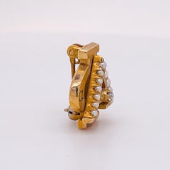 Alpha Phi Sorority Pin Alethia Orno Eteronis Pearl and Diamond Brooch