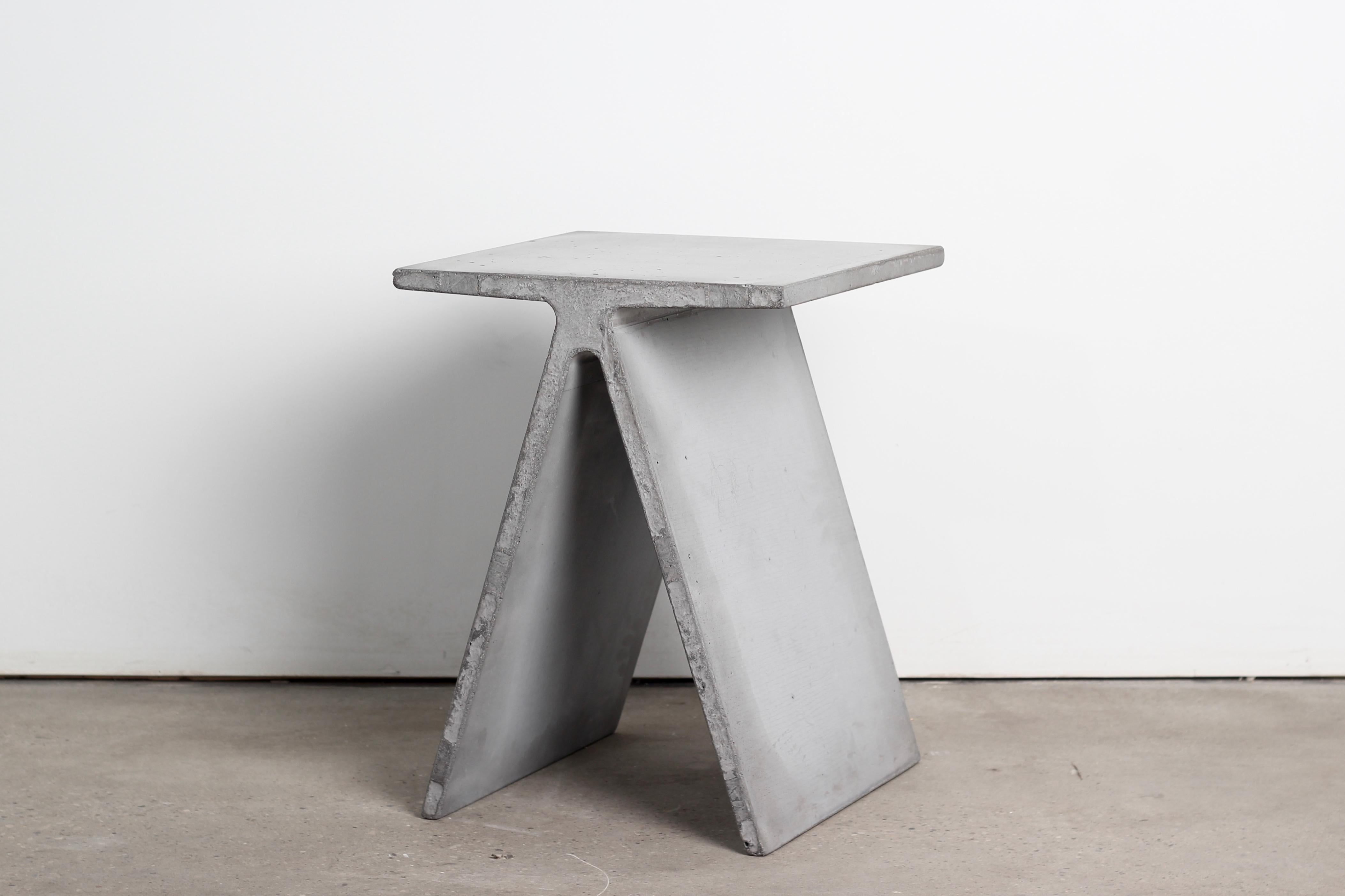 Alpha Q End Table, New Skies Colourway, Concrete for Indoor or Outdoor by Mtharu For Sale 6