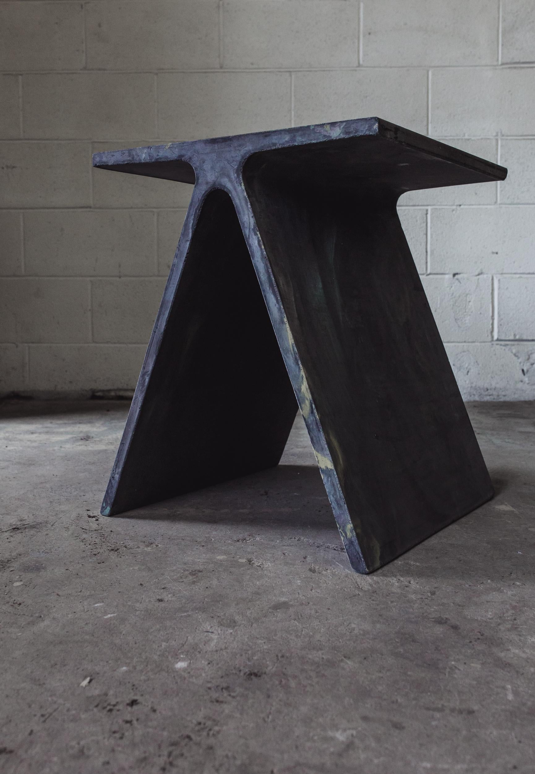 Alpha Q End Table or Stool, Concrete Chapa Ed. for Indoor or Outdoor by Mtharu (Beton) im Angebot