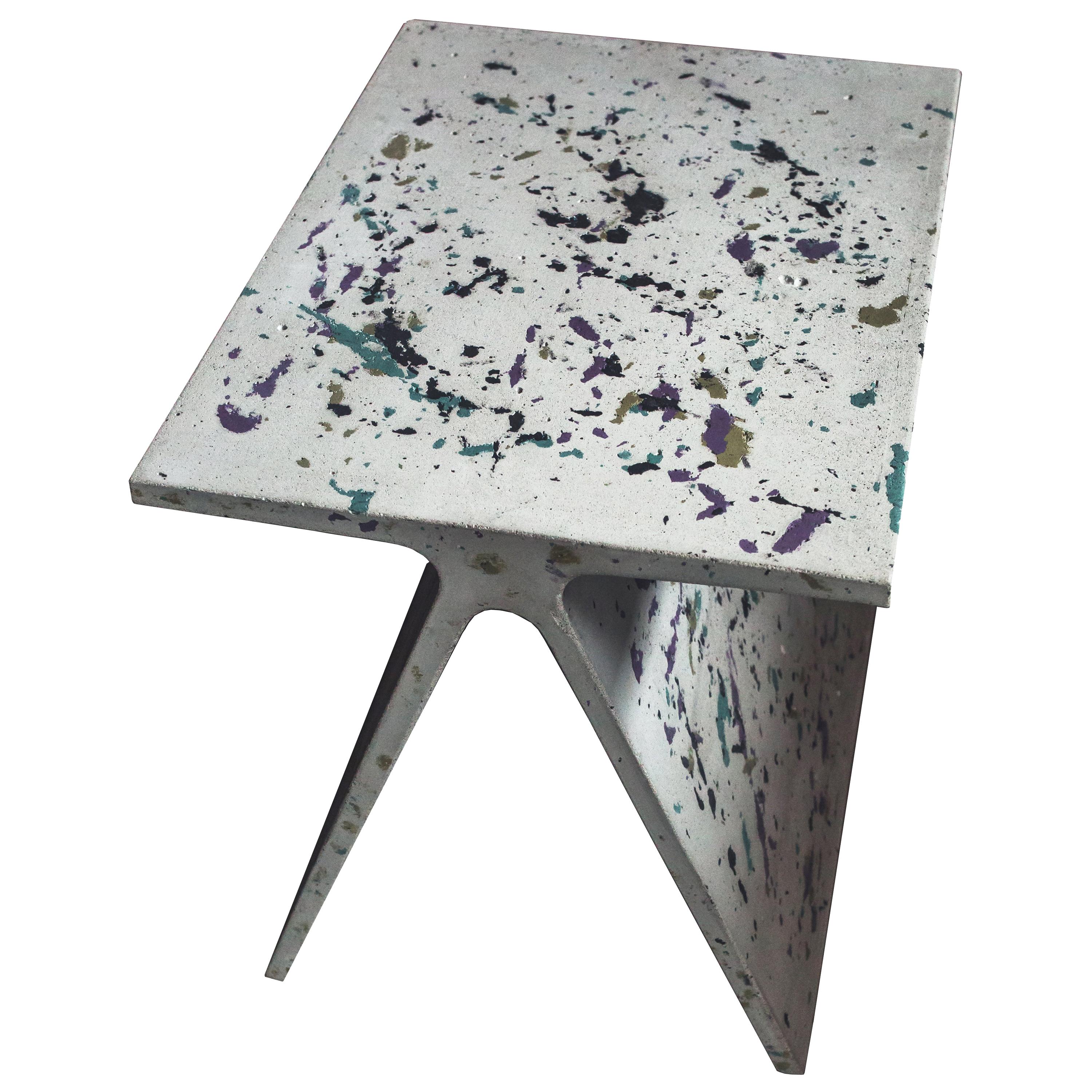 Alpha Q End Table or Stool, Concrete Chapa Ed. for Indoor or Outdoor by Mtharu im Angebot