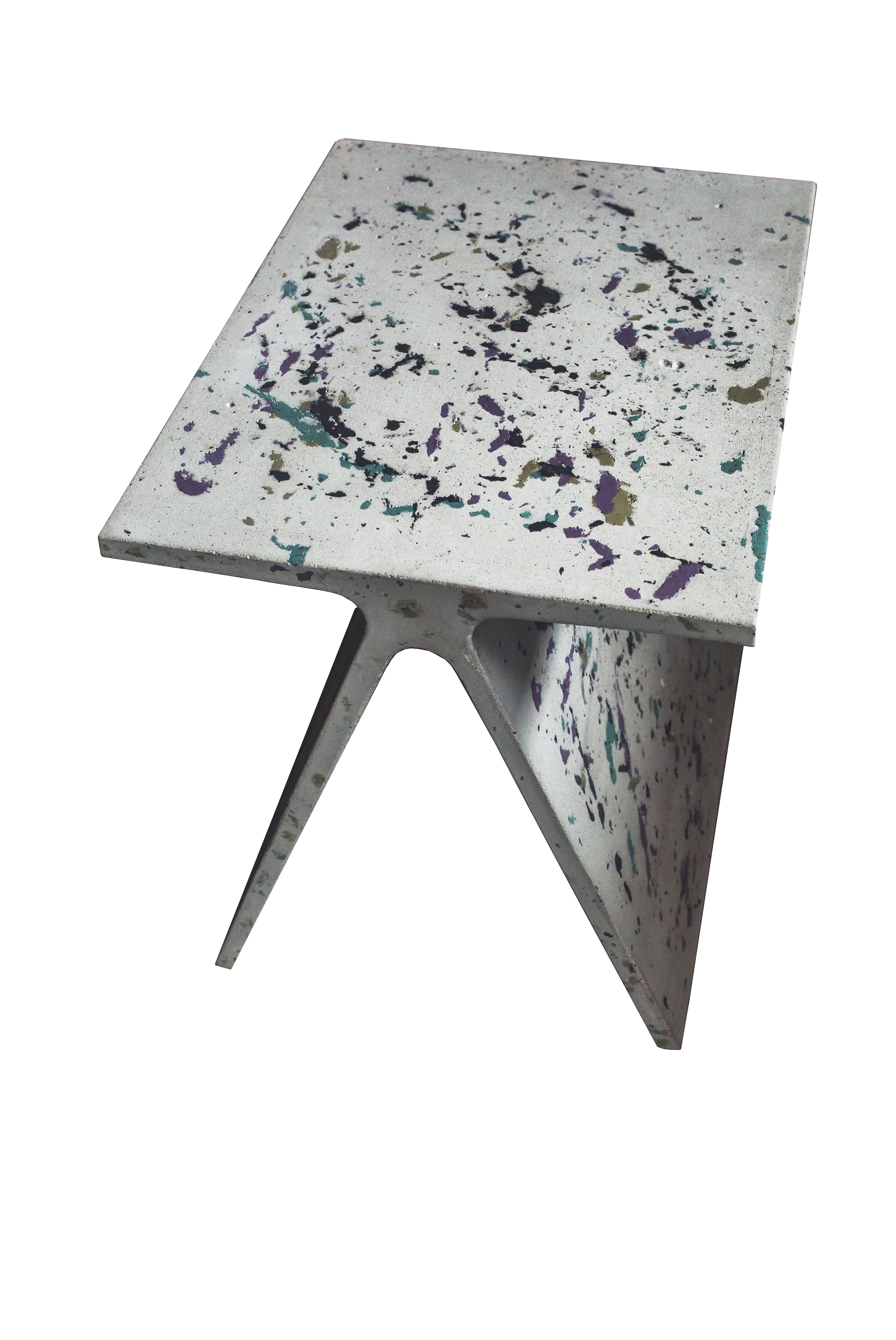 Alpha Q End Table or Stool, Concrete for Indoor or Outdoor by Mtharu For Sale 4