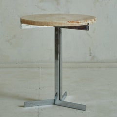 ‘Alpha’ Side Table with Onyx Top by Hans Eichenberger for Stendig, Switzerland