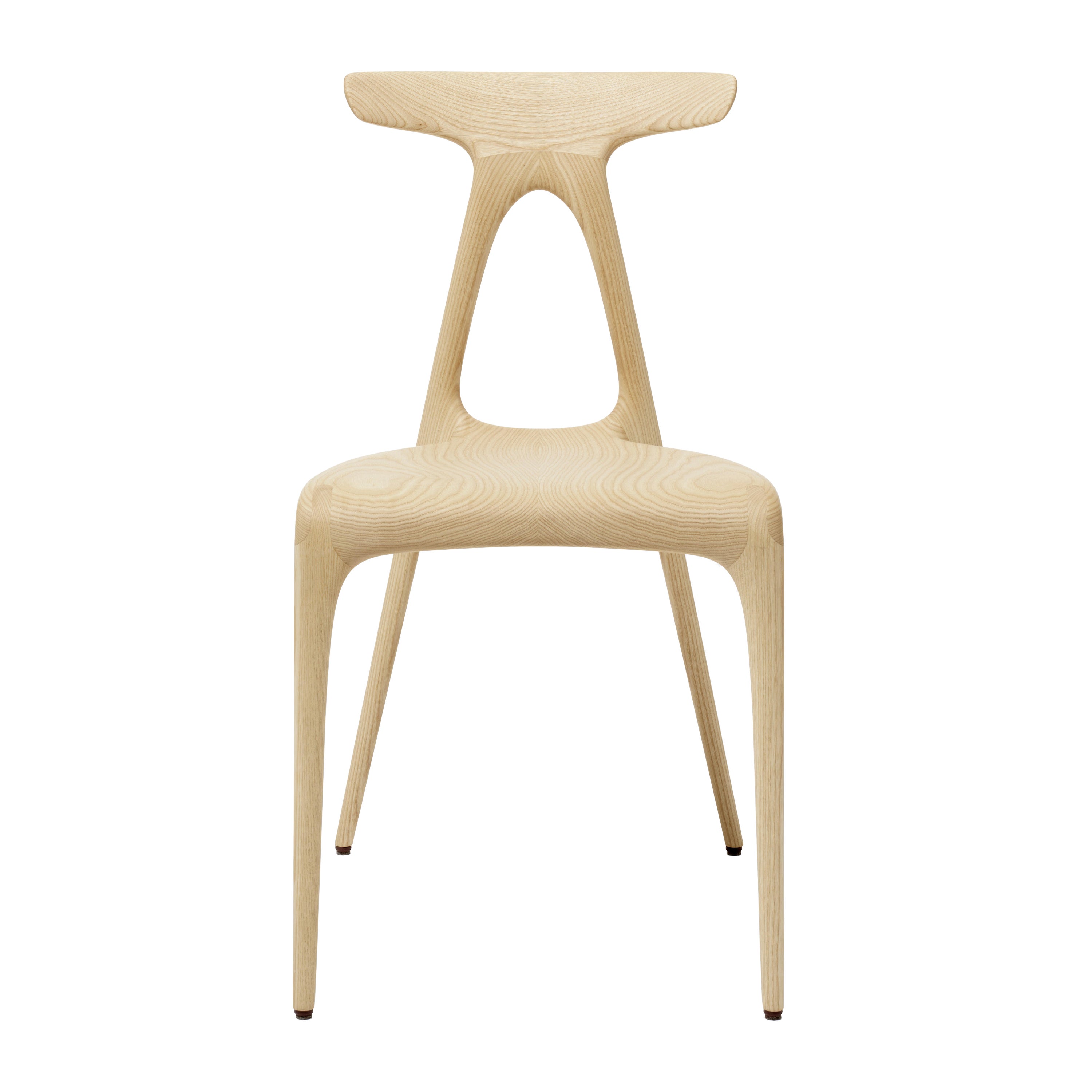 Alpha, Silla de comedor ligera apilable de fresno macizo, Made in Ratio