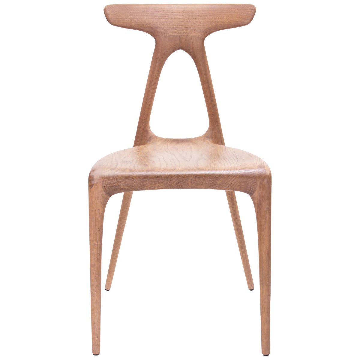 Alpha, Silla de comedor contemporánea apilable de roble macizo de Made in Ratio