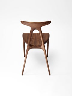 Alpha, Solid Walnut Stackable Contemporary Dining Chair, Made in Ratio