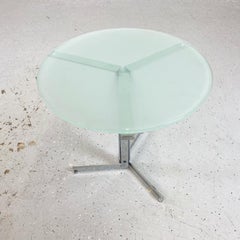 Tavolo Alpha di Hans Eichenberger, cromo e vetro