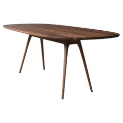 Alpha Table, Drop Leaf Dining Table, Solid Walnut, Made in Ratio
