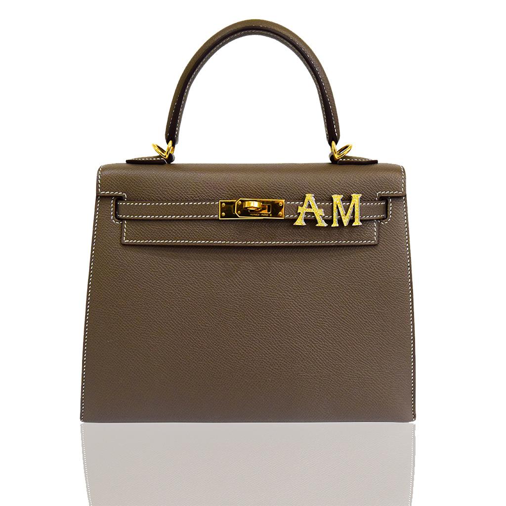 Alphabet 'A' Customized Yellow Diamond Bag Bijoux In New Condition For Sale In Dubai, AE