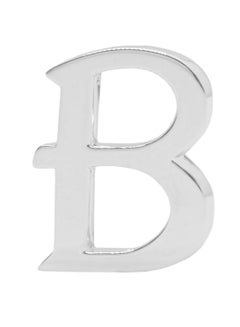 Alfabeto "B" Bolsa Bijoux Liso Oro Blanco 18K