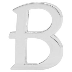 Alphabet 
B
 Bag Bijoux Plain 18K White Gold