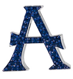 Alphabet Customized Bag Bijoux with Blue Sapphire