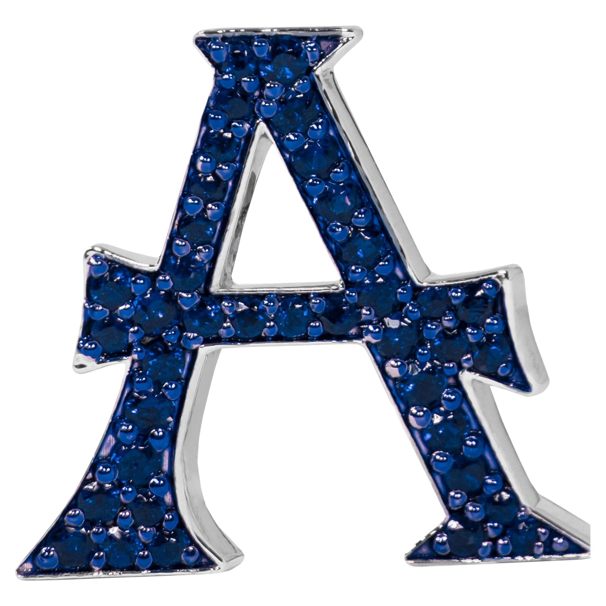 Alphabet Customized Bag Bijoux with Blue Sapphire For Sale