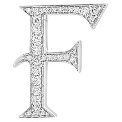 Alphabet 'F' Bag Bijoux with Natural Diamonds