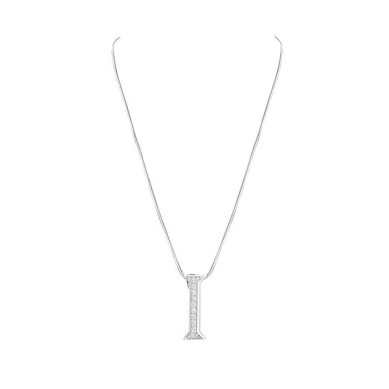 Alphabet 'I' Tasche Bijoux mit natürlichen Diamanten (Rundschliff) im Angebot