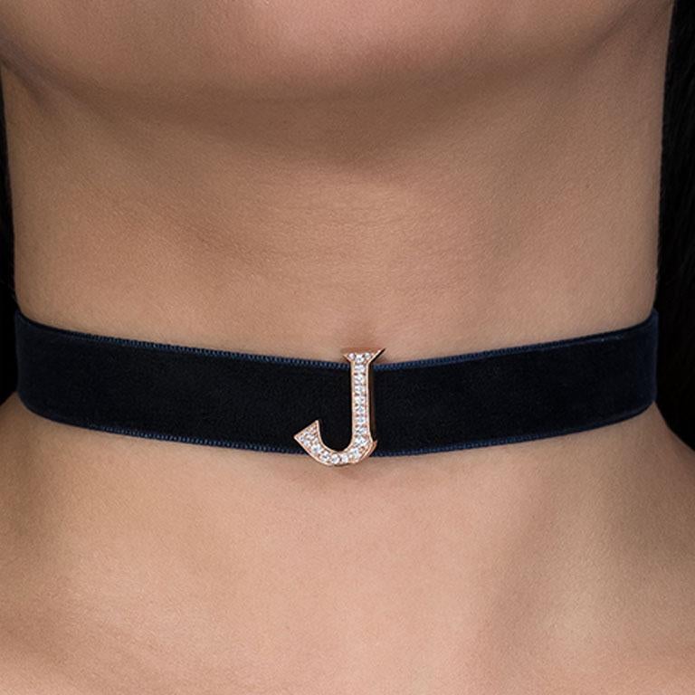 Sac Bijoux Alphabet 'J' avec diamants naturels Neuf - En vente à Dubai, AE