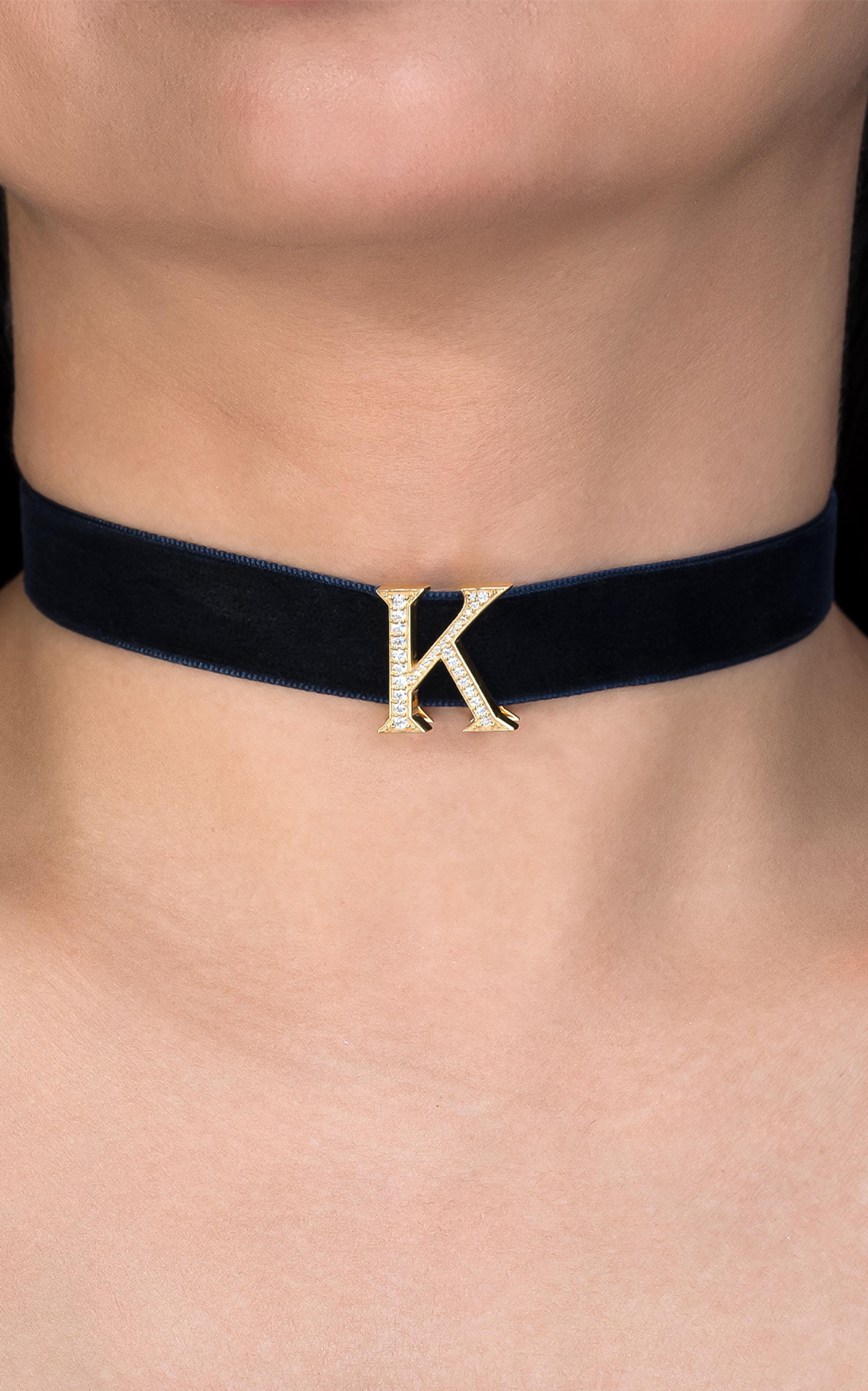 Sac Bijoux Alphabet 'K' avec diamants naturels Neuf - En vente à Dubai, AE