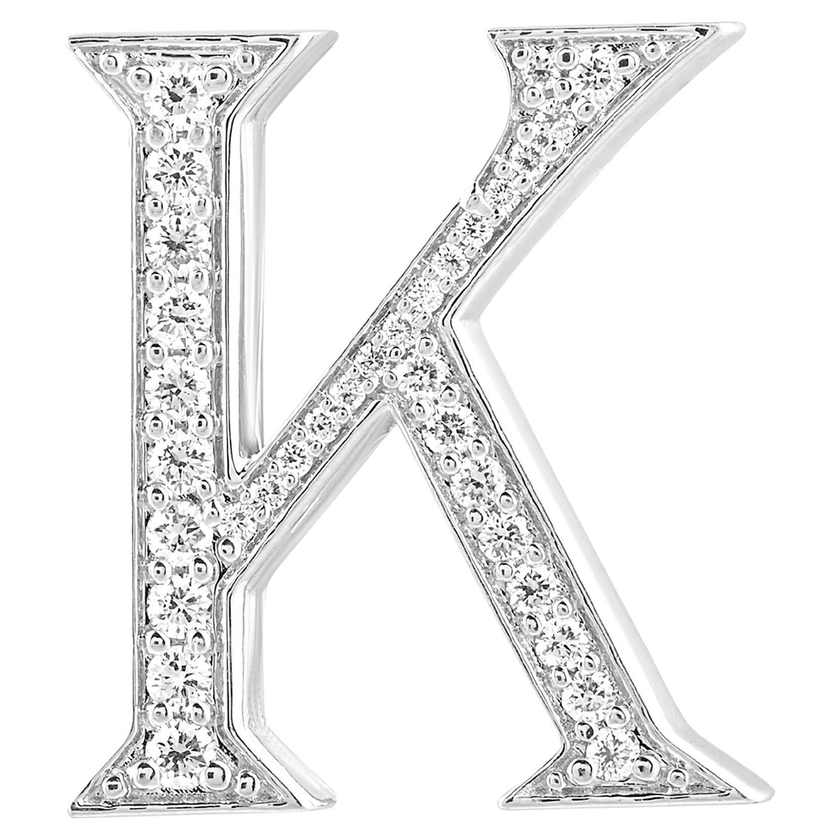 Sac Bijoux Alphabet 'K' avec diamants naturels en vente