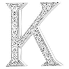 Alphabet 'K' Bag Bijoux with Natural Diamonds
