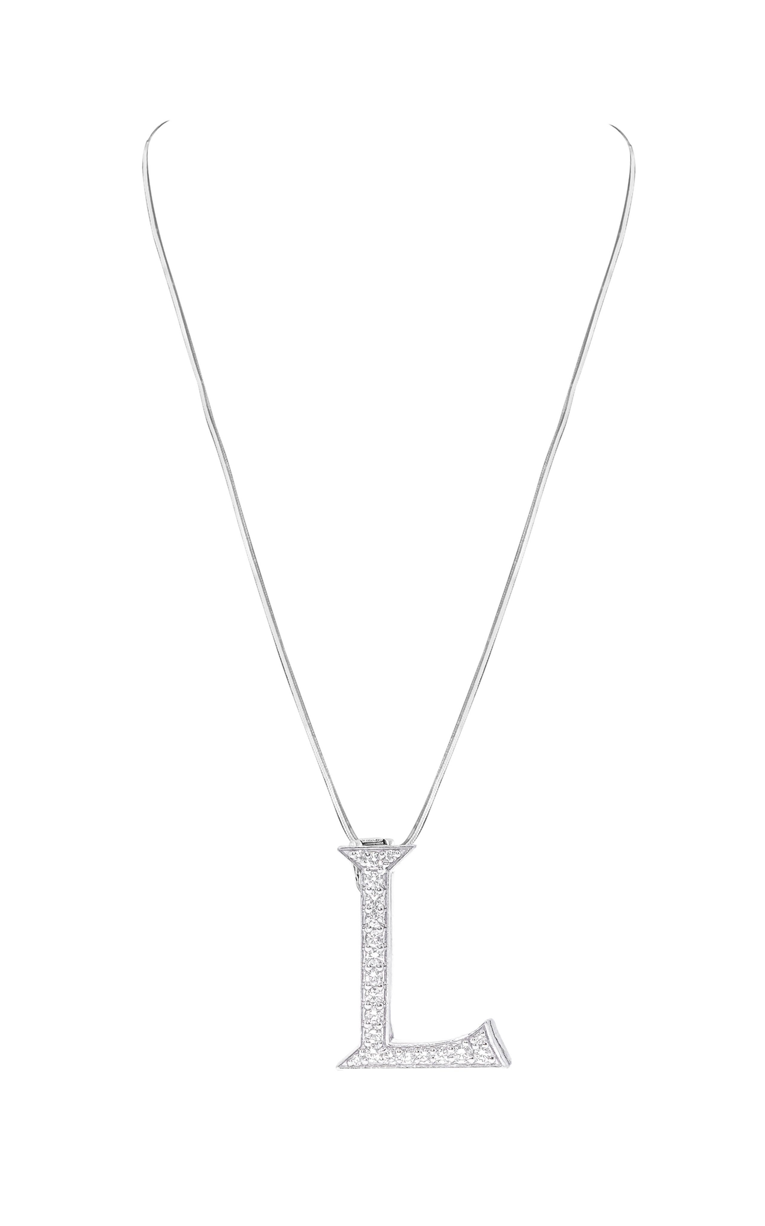 Alphabet 'L' Tasche Bijoux mit natürlichen Diamanten (Rundschliff) im Angebot