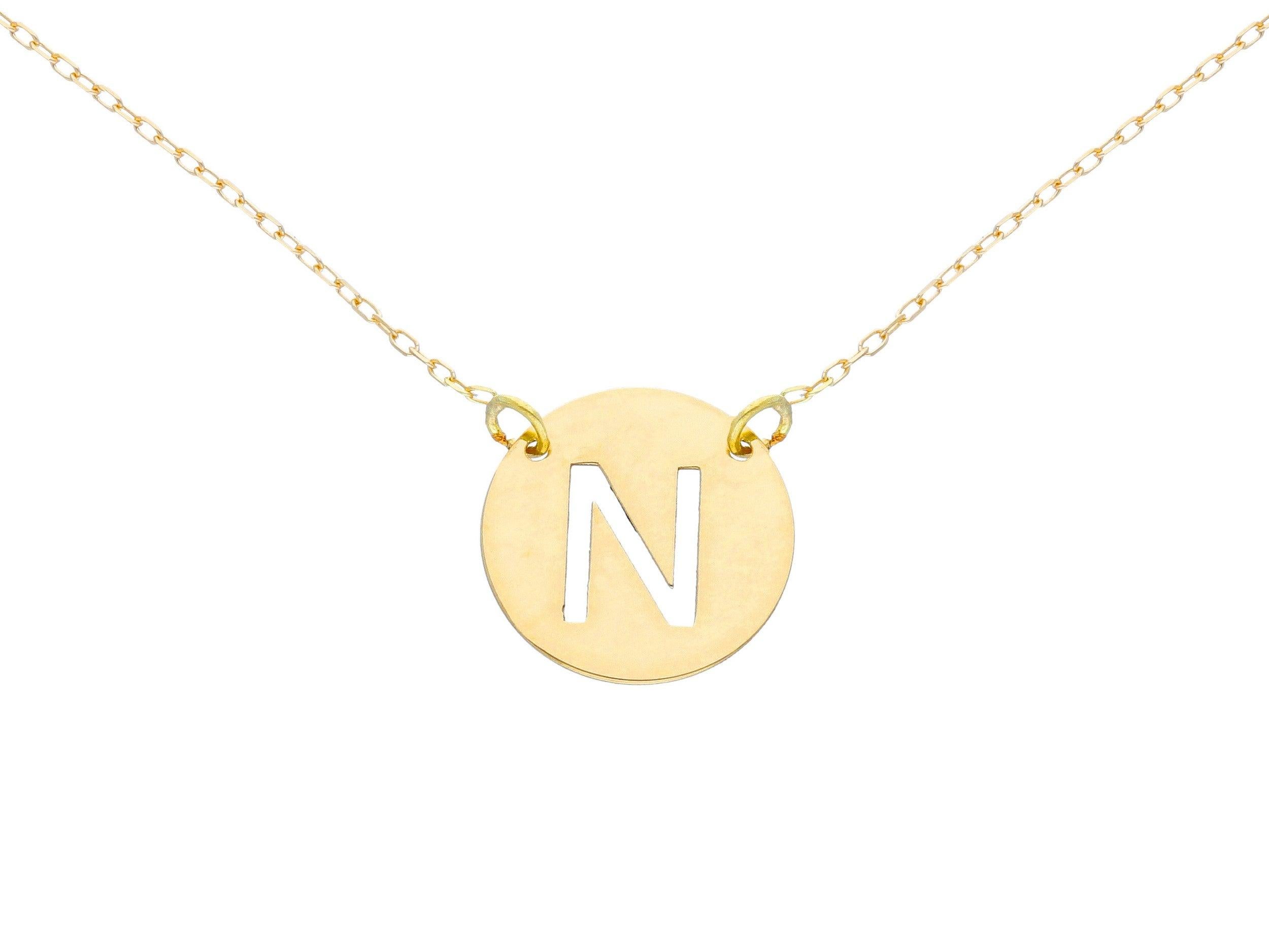 Alphabet Letter A 18k Goldkette Anhänger 5