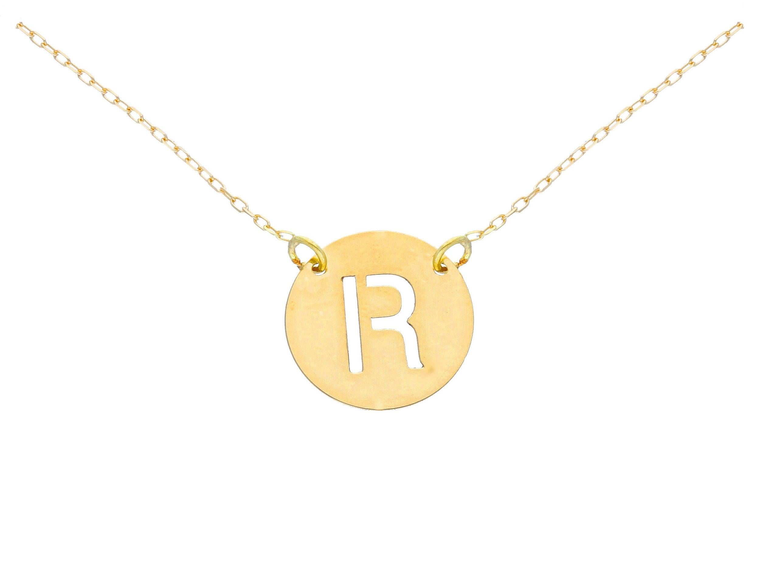 Alphabet Letter A 18k Goldkette Anhänger 7
