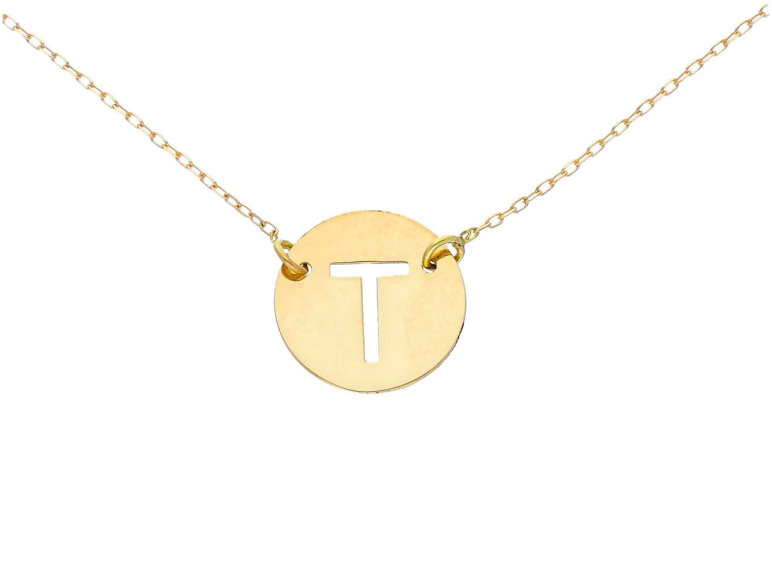 Alphabet Letter A 18k Gold Chain Pendant For Sale 7