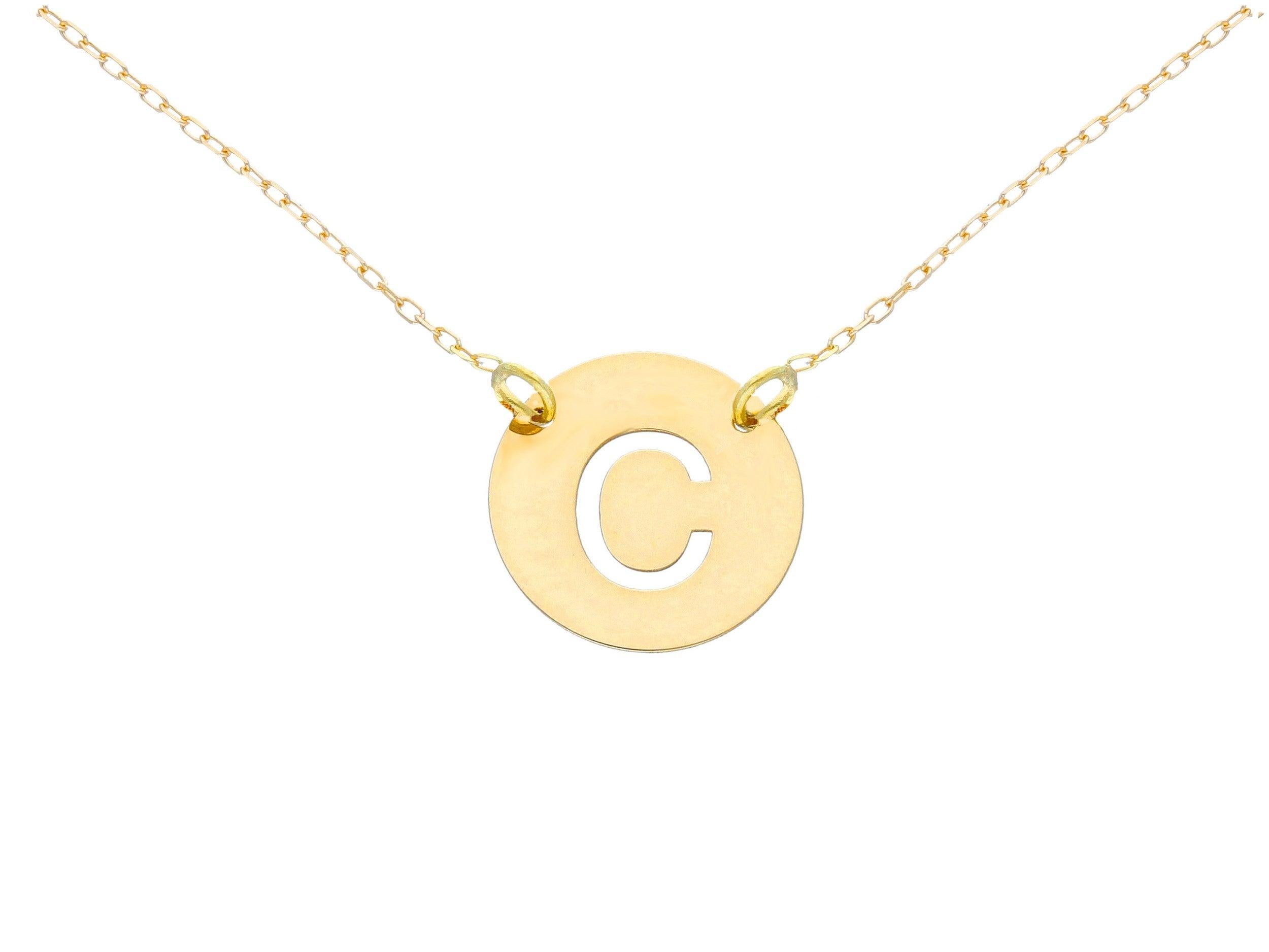 Contemporain Pendentif chaîne en or 18 carats avec lettres en forme d'alphabétisme en vente