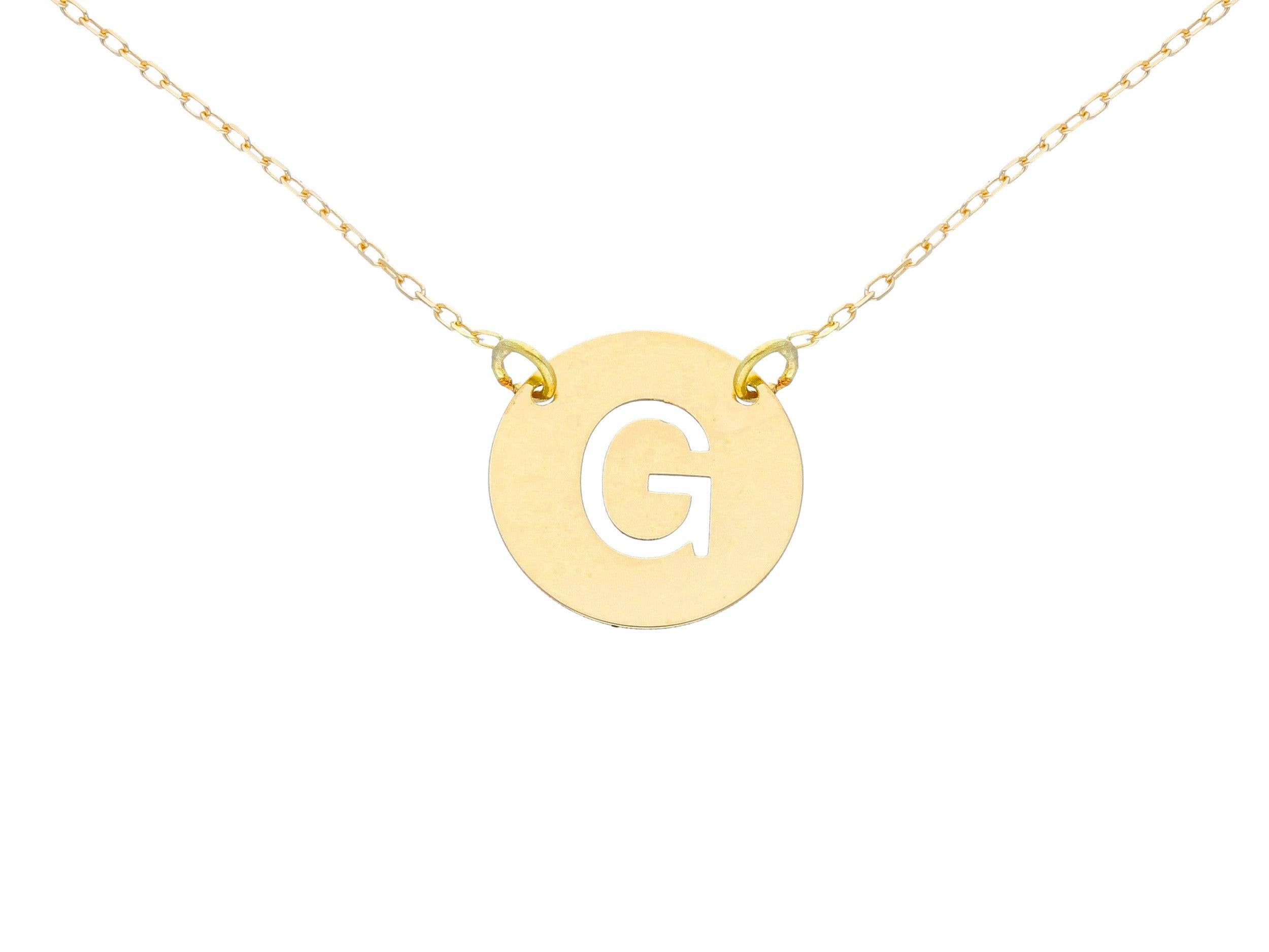 Women's or Men's Alphabet Letter A 18k Gold Chain Pendant For Sale
